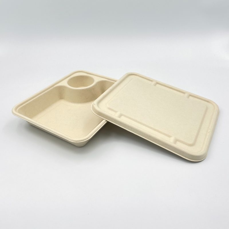 Bagasse Lid for 2-3-4 Compartment Container